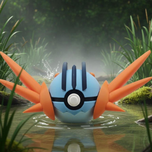 3D Printed Heavy Striker Creature Ball Display – Power Aquatic Inspired Collector Sphere