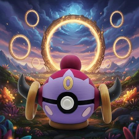 3D Printed Dimensional Trickster Creature Ball Display – Arcane Ring Inspired Collector Sphere