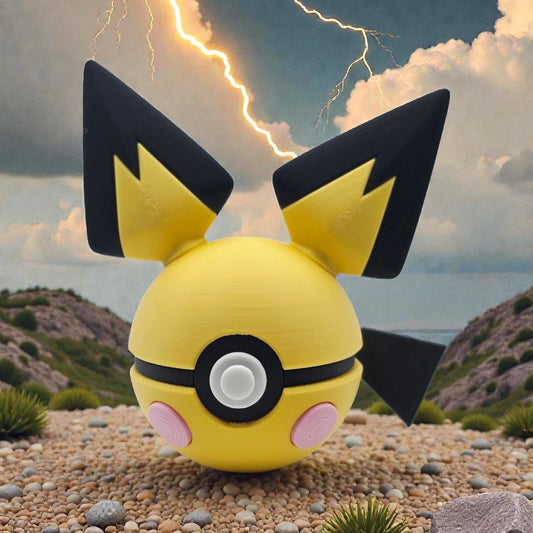 3D Printed Tiny Electric Creature Ball Display Playful Mouse-Inspired Collector Sphere