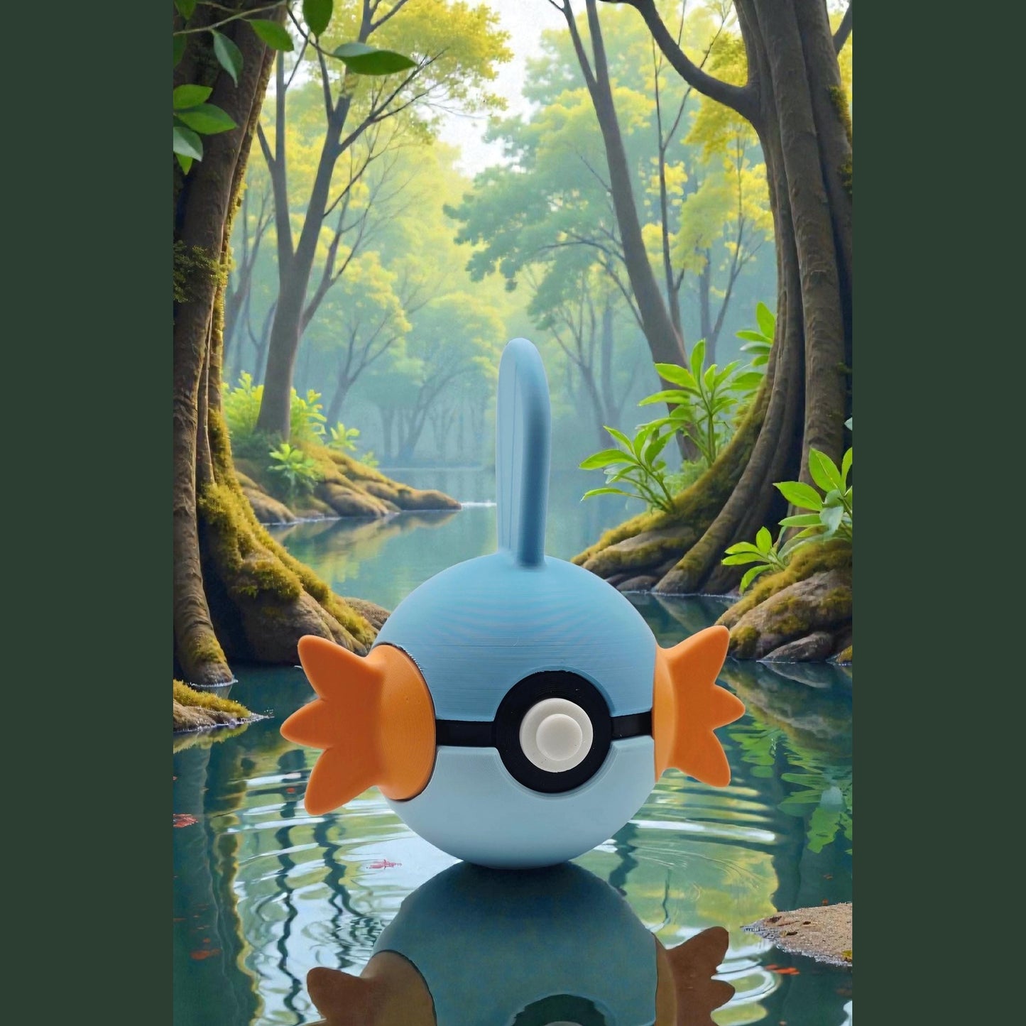 3D Printed Water Tadpole Creature Ball Display – Playful Aquatic-Inspired Collector Sphere