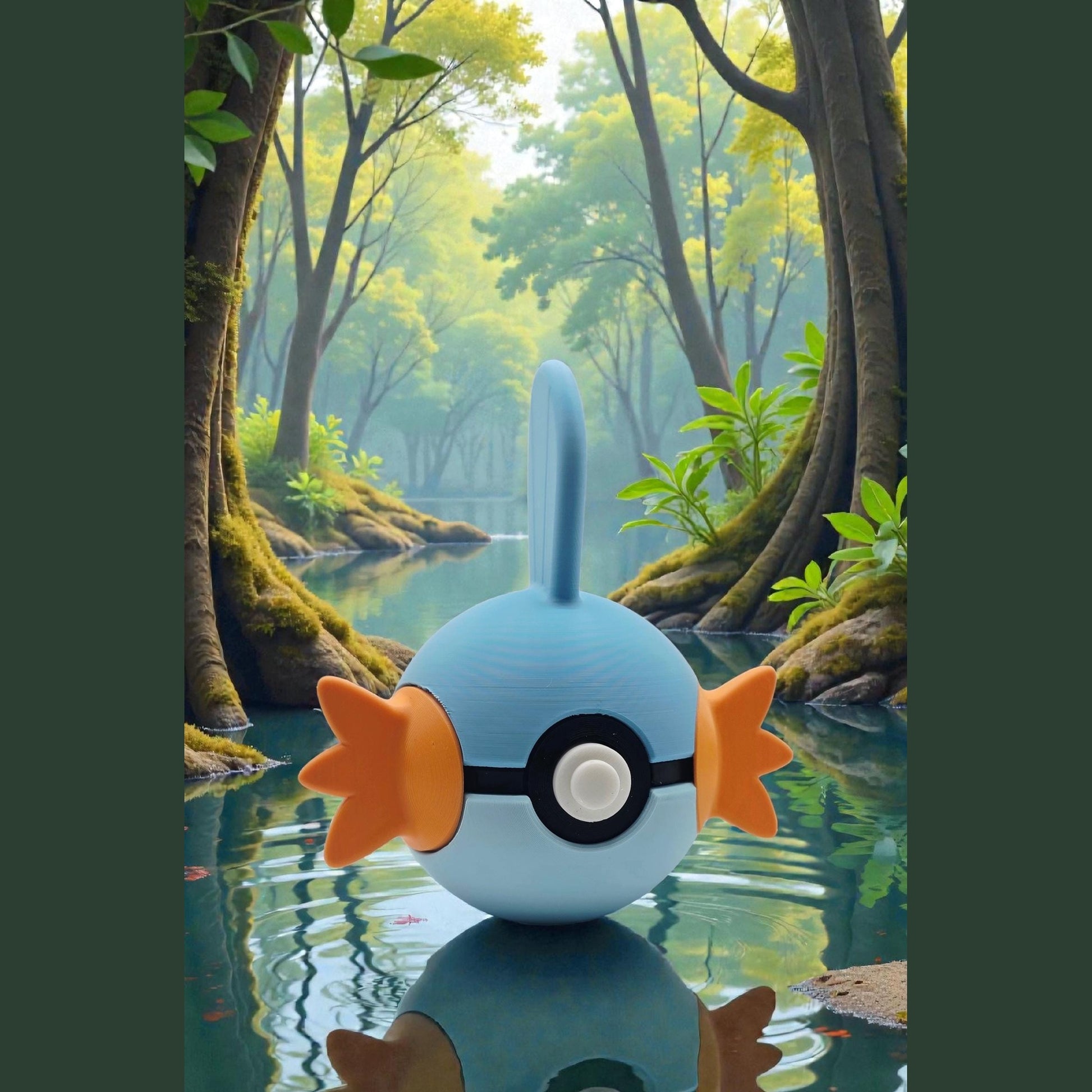 3D Printed Water Tadpole Creature Ball Display – Playful Aquatic-Inspired Collector Sphere