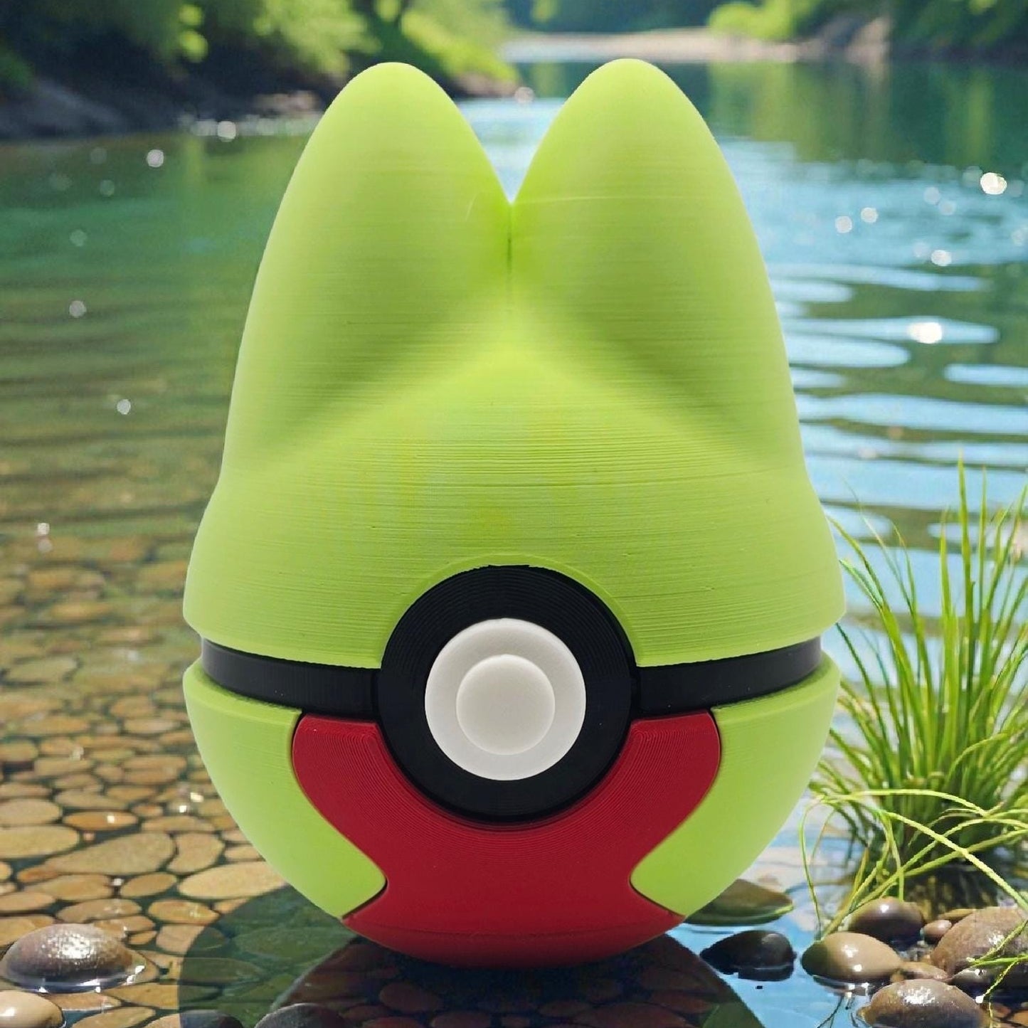 3D Printed Forest Gecko Creature Ball Display – Agile Nature-Inspired Collector Sphere