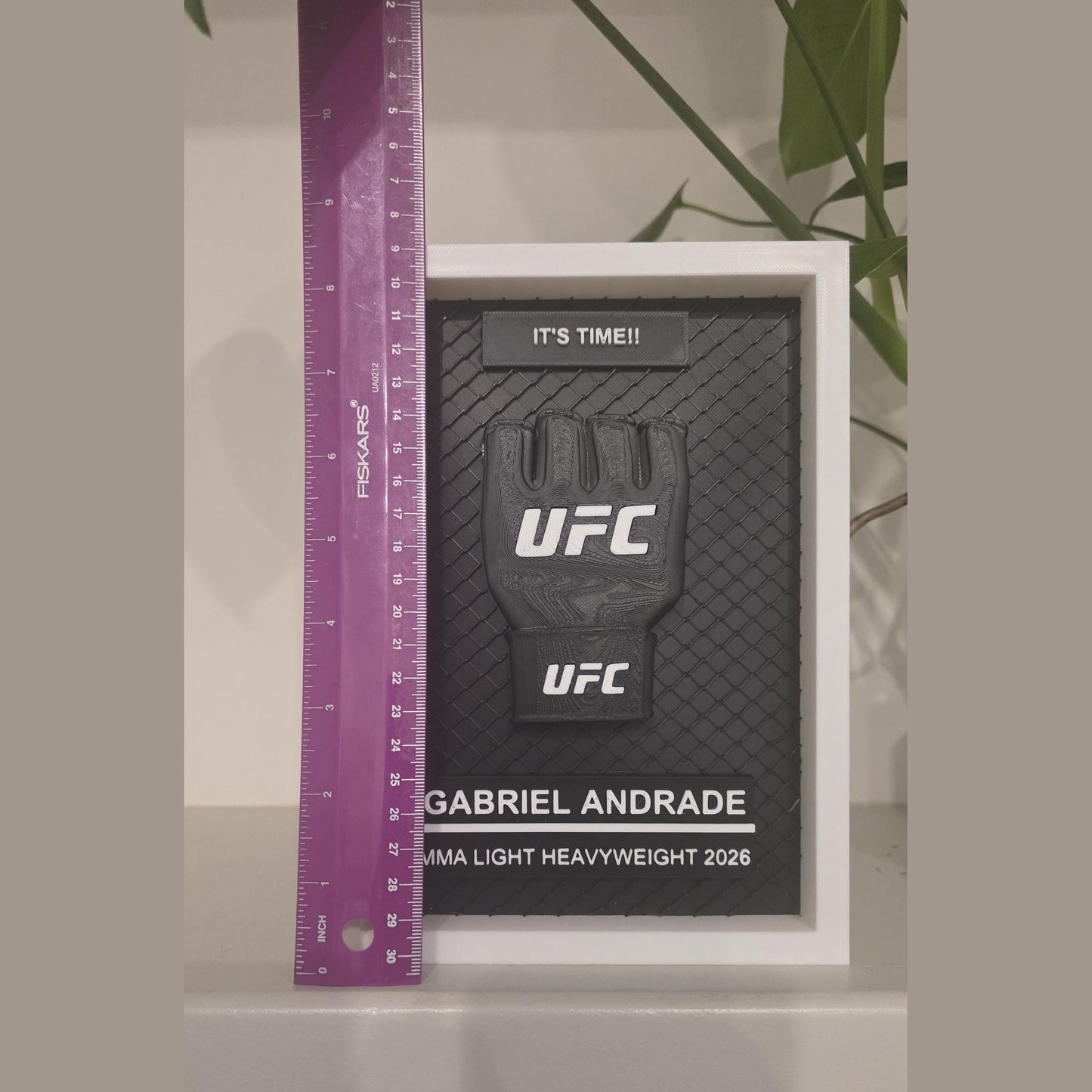 3D Printed Custom MMA Fight Glove Frame Display – Personalized Combat Sports Decor