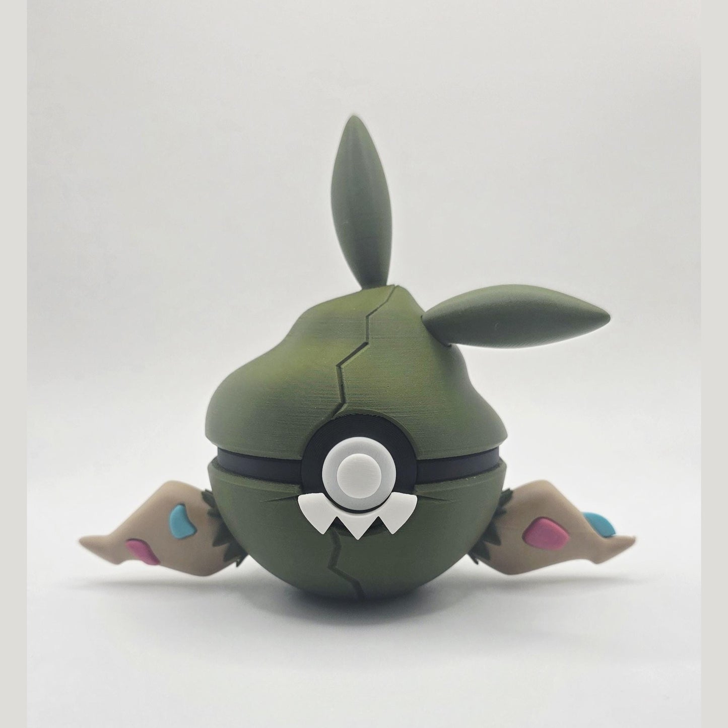 3D Printed Urban Gremlin Creature Ball Display – Playful Collector Sphere
