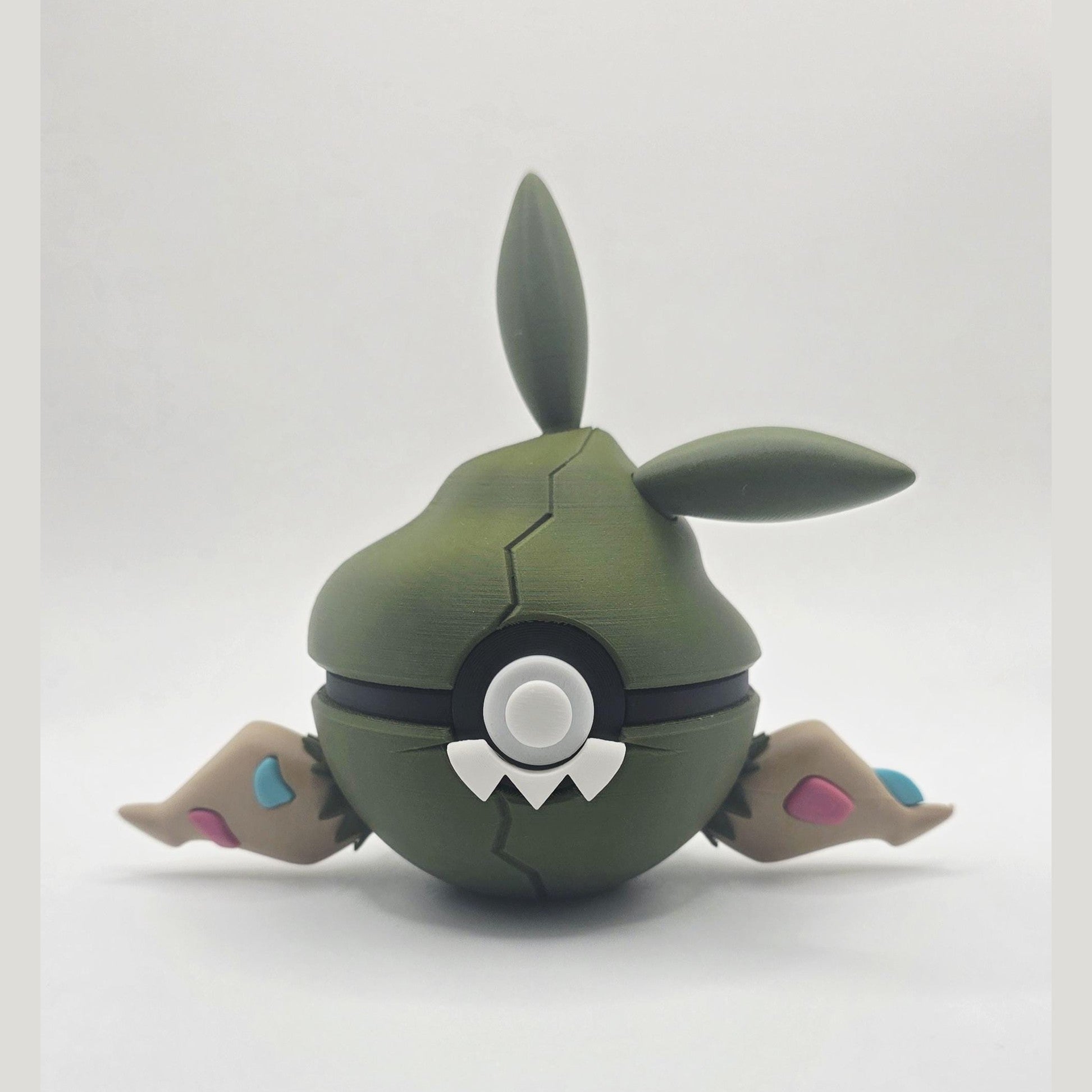 3D Printed Urban Gremlin Creature Ball Display – Playful Collector Sphere