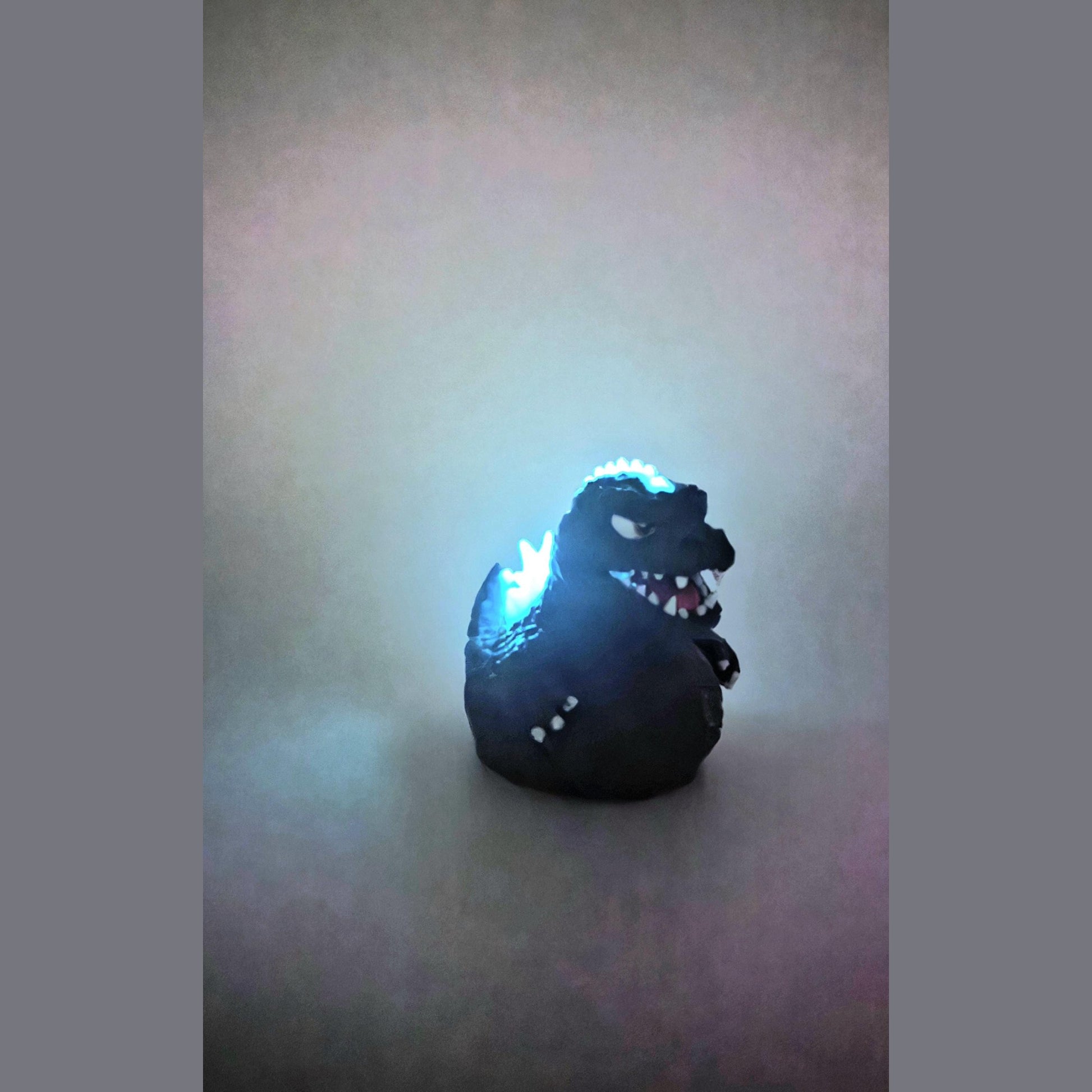 3D Printed Glow-in-the-Dark Kaiju Duck Display – Playful Monster Collector Figure