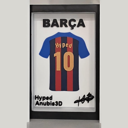 3D Printed Custom Soccer Jersey Frame Display – Personalized Sports Collector Decor
