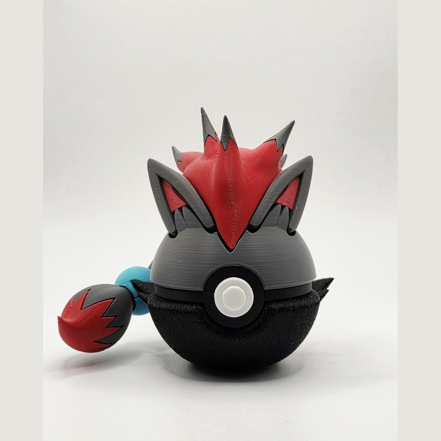3D Printed Shadow Fox Creature Ball Display – Dark Illusion Collector Spheres