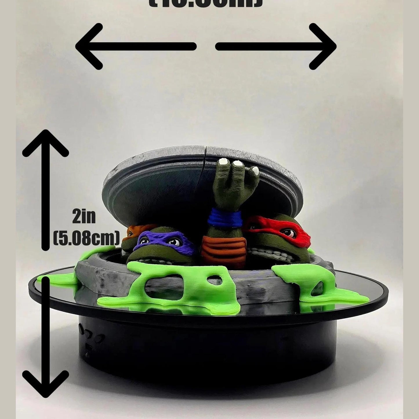 Glow in the Dark Underground Mutant Hero Sewer Diorama – 3D Printed Display Piece