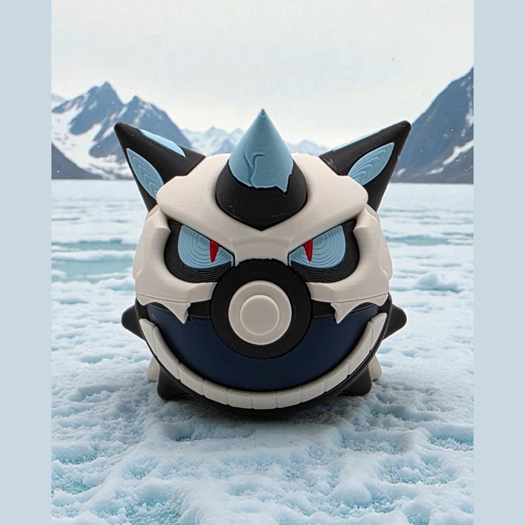 3D Printed Frost Berserker Creature Ball Display – Arctic Power Collector Sphere