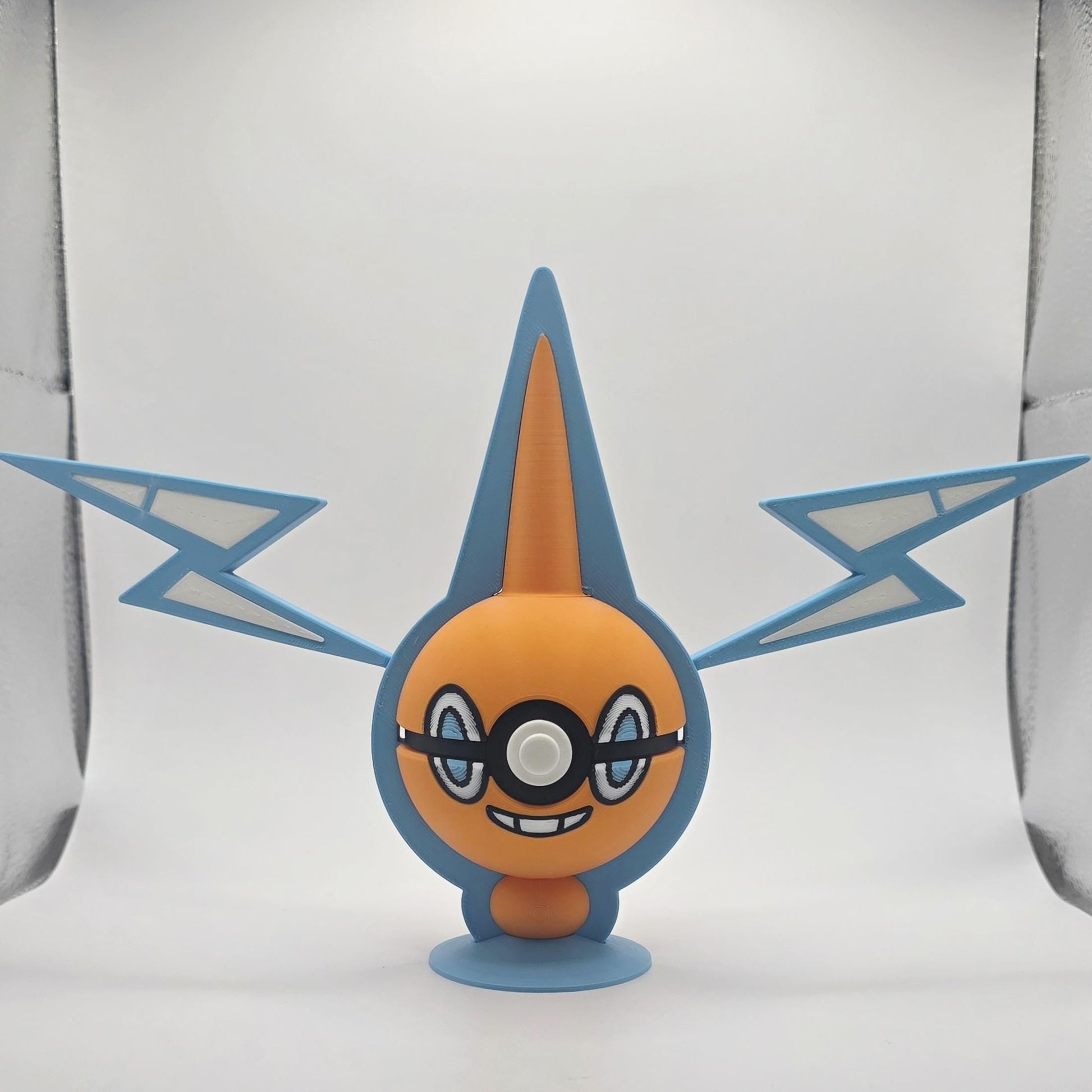 3D Printed Electric Spirit Creature Ball Display – Lightning Energy Collector Sphere