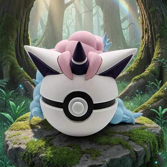 3D Printed Mystic Unicorn Creature Ball Display – Enchanted Forest Collector Sphere