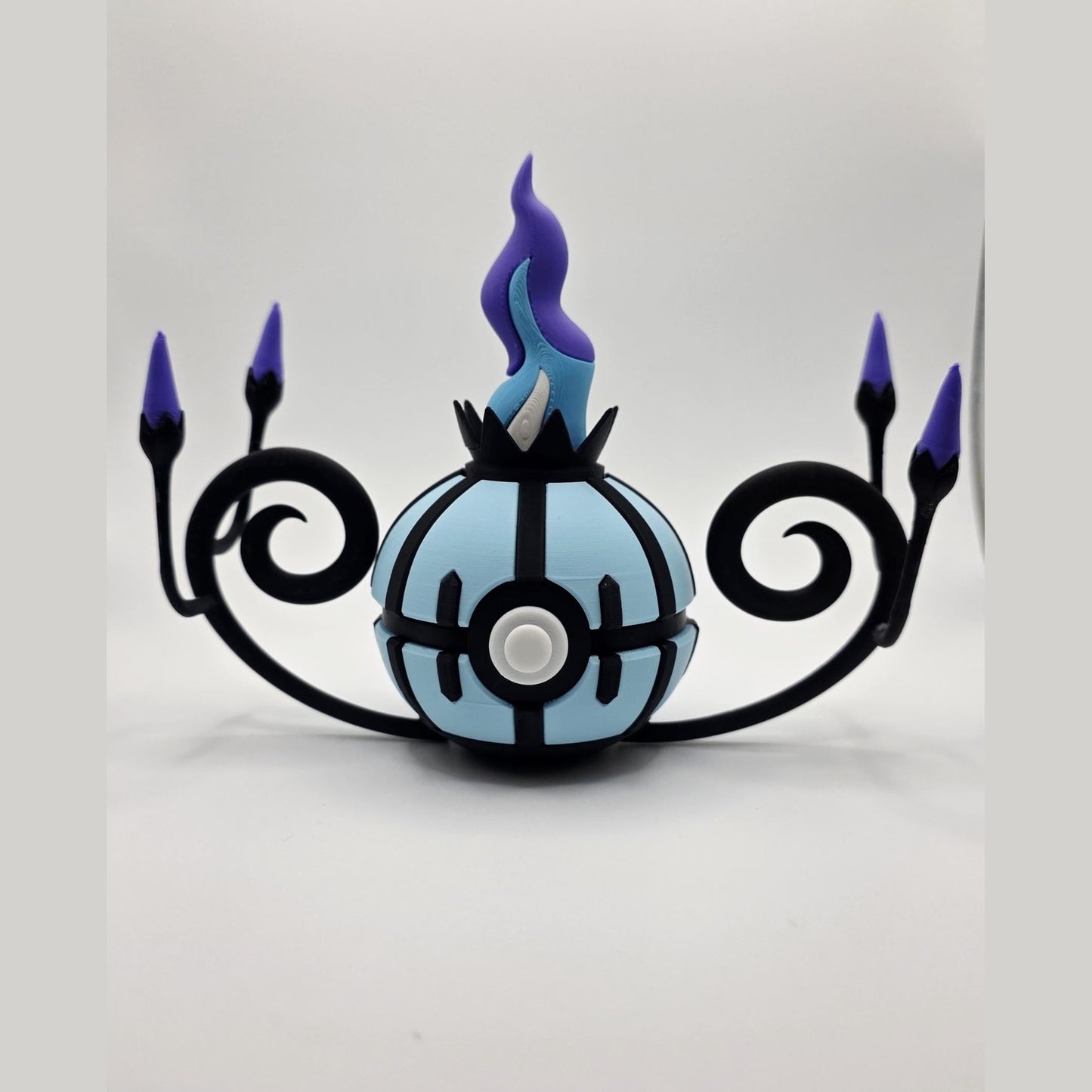 3D Printed Haunted Lantern Creature Ball Display – Ghost Flame Collector Sphere