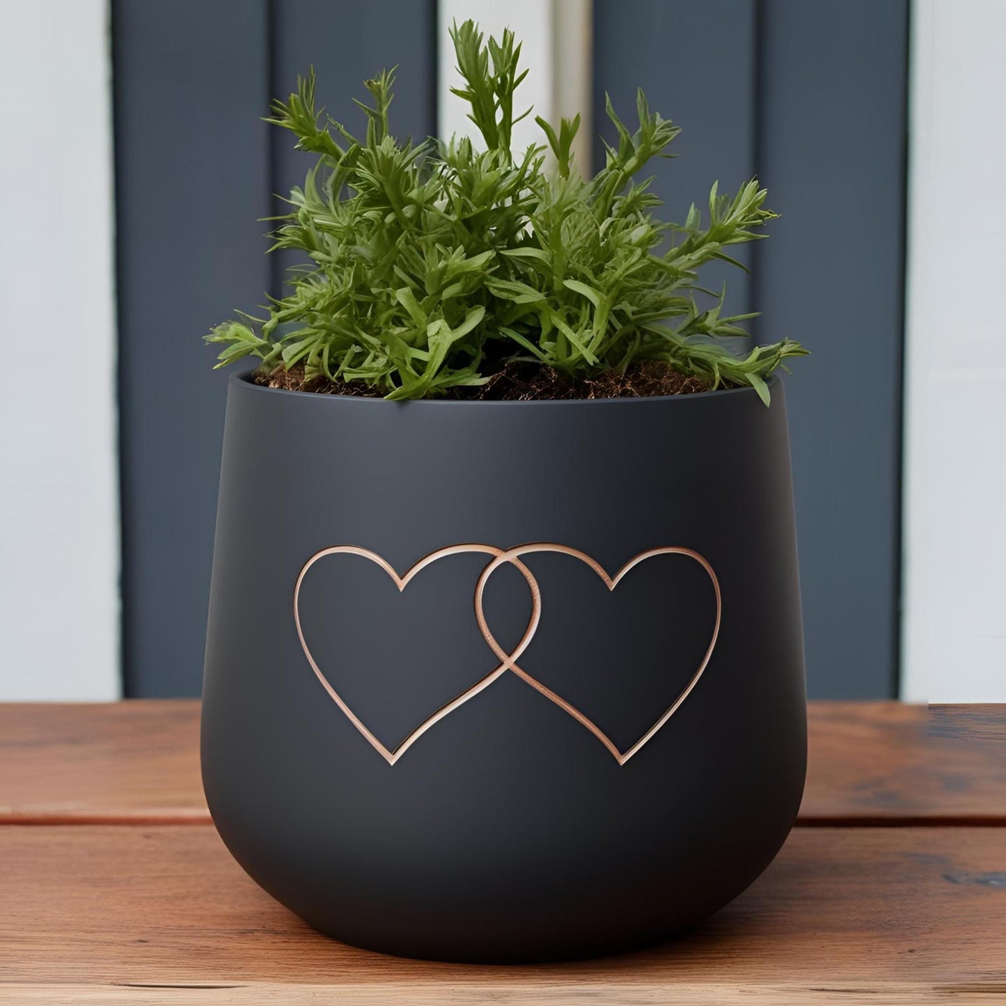 Rounded Planter Pot "Endlessly in Love"