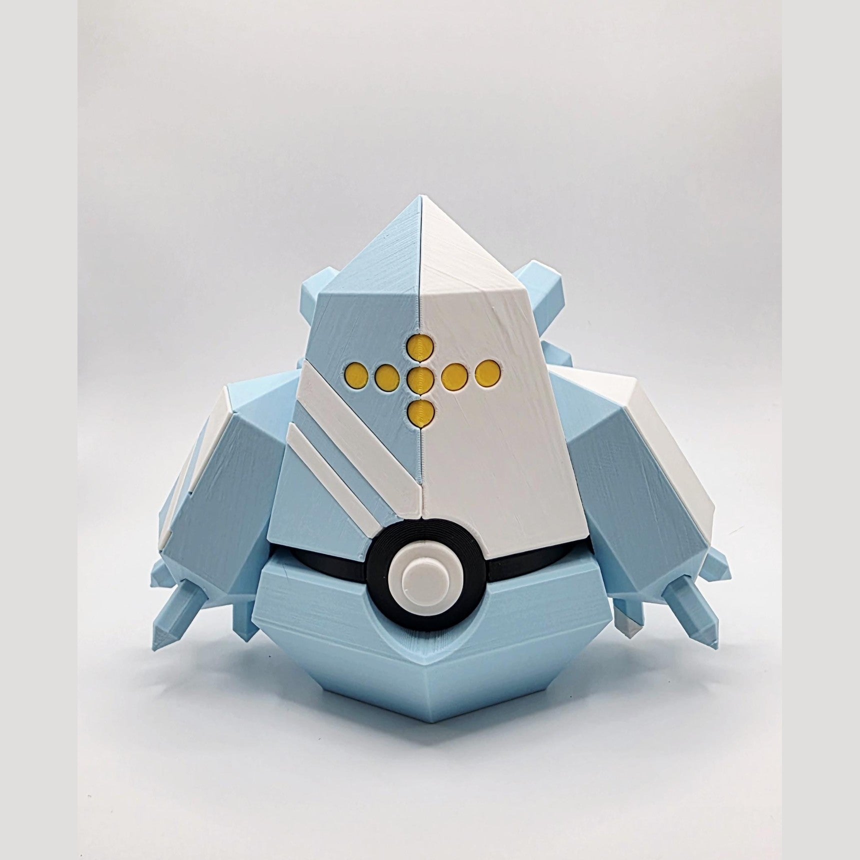 3D Printed Frozen Titan Creature Ball Display – Arctic Guardian Collector Sphere