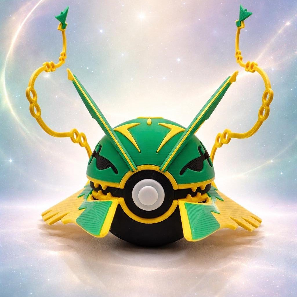 3D Printed Sky Serpent Mega Form Creature Ball Display – Celestial Dragon Collector Sphere