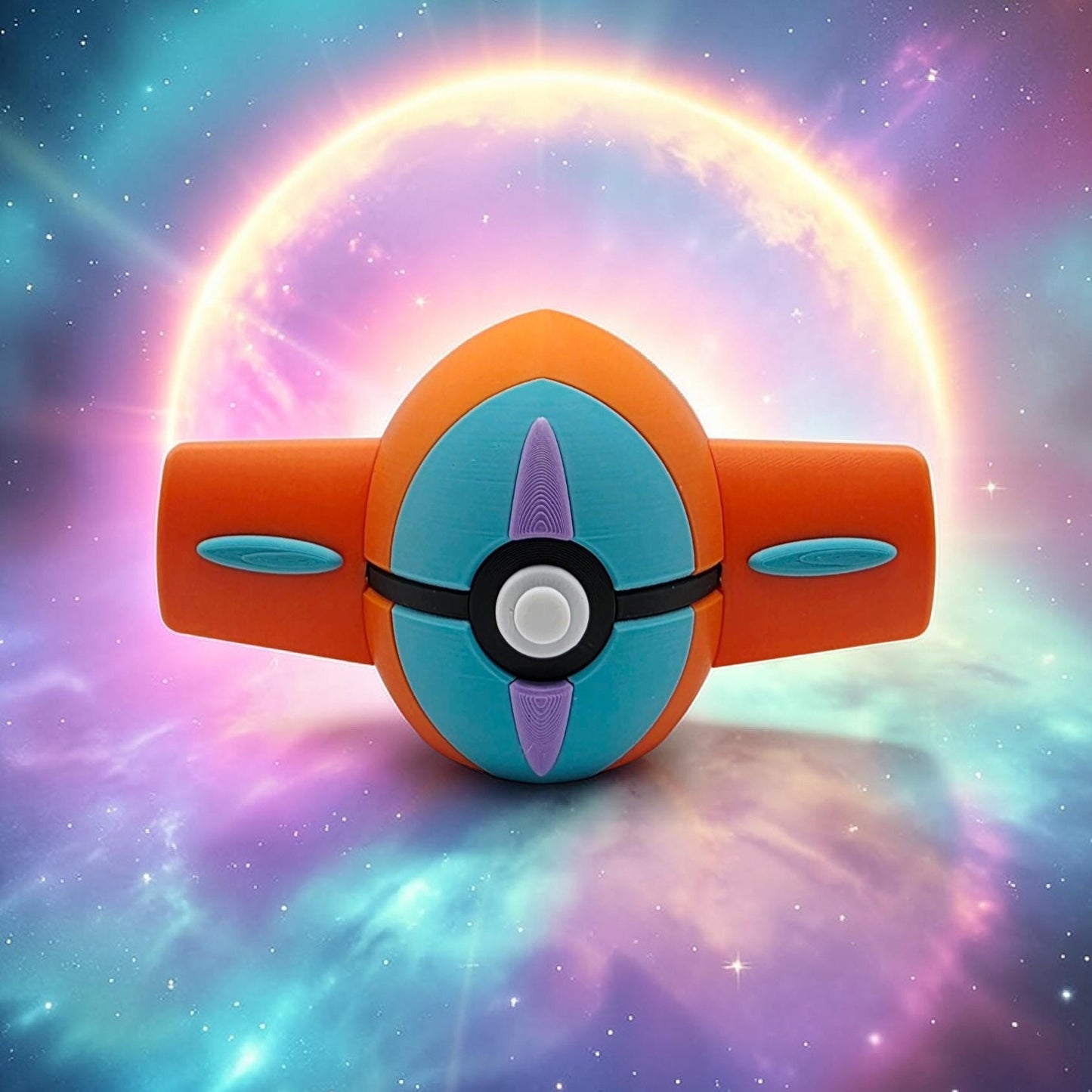 3D Printed Cosmic DNA Creature Ball Display – Alien Core Collector Sphere