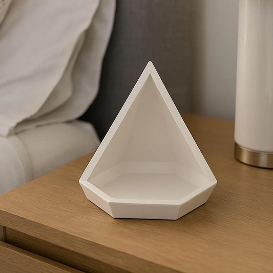 Multi-faceted Catchall Bowl | Versatile Jewelry Holder | LED Tealight Stand "Egyptian Pyramid"