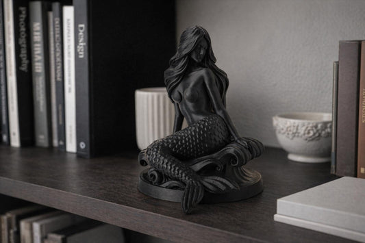 Mythical Mermaid Figurine | Fantasy Art Sculpture "Siren Song"