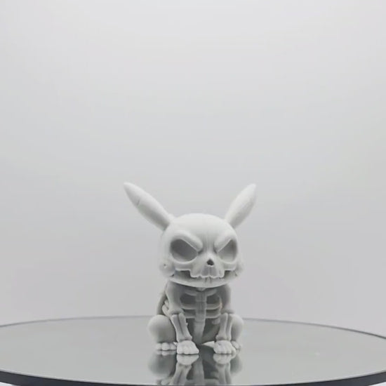 Skeletal Electric Rodent-Inspired Figure – Bone Detail Collectible