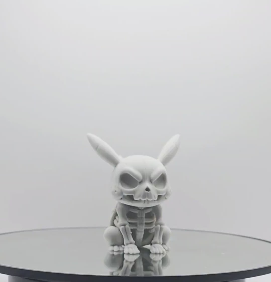 Skeletal Electric Rodent-Inspired Figure – Bone Detail Collectible