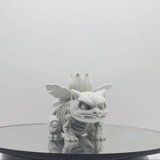 Blooming Beast Skeleton Figure – Botanical Fantasy Sculpture