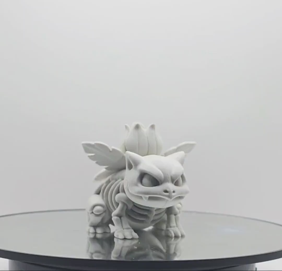 Blooming Beast Skeleton Figure – Botanical Fantasy Sculpture