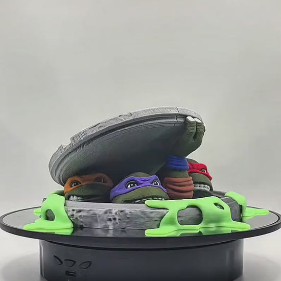 Glow in the Dark Underground Mutant Hero Sewer Diorama – 3D Printed Display Piece