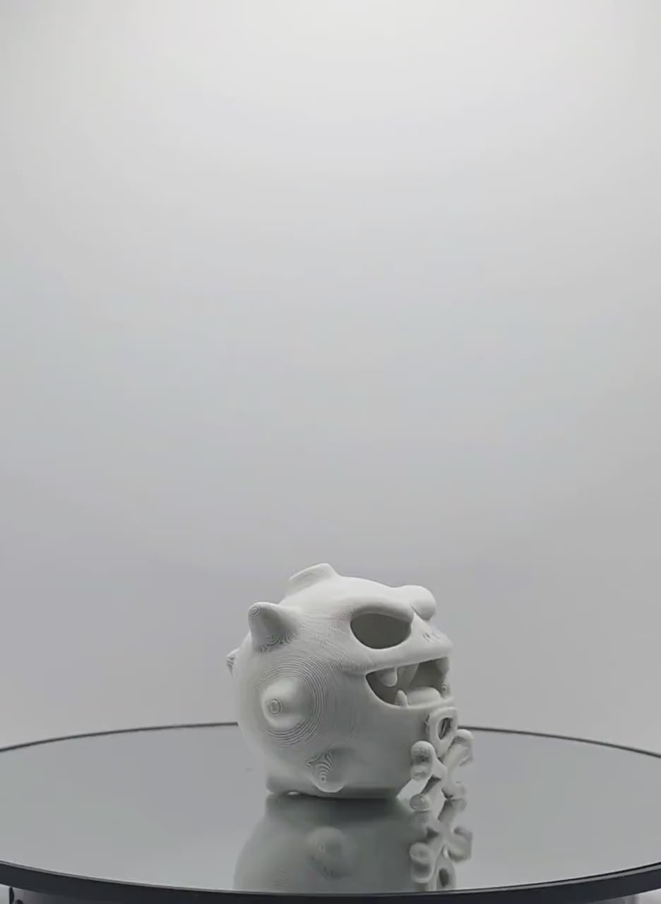 Skeletal Gas Sphere Figure – Toxic Aura Collector’s Art Piece