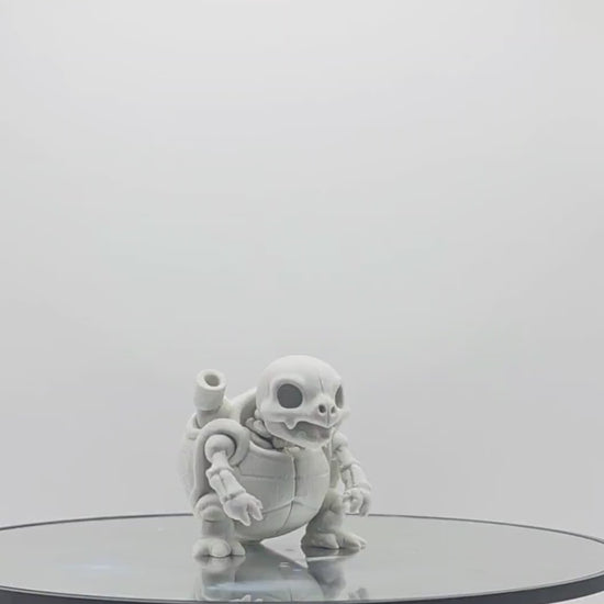 Skeletal Aqua Beast-Inspired Figure – Bone-Style Collectible