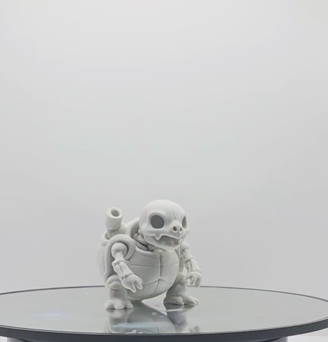 Skeletal Aqua Beast-Inspired Figure – Bone-Style Collectible