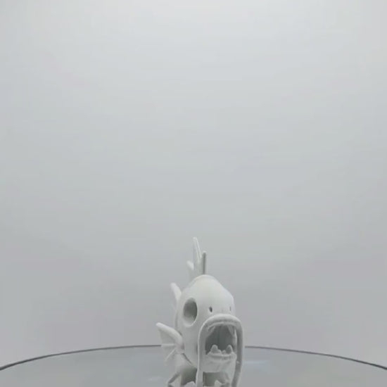 Skeletal Fish King-Inspired Figure – Bone-Style Collectible