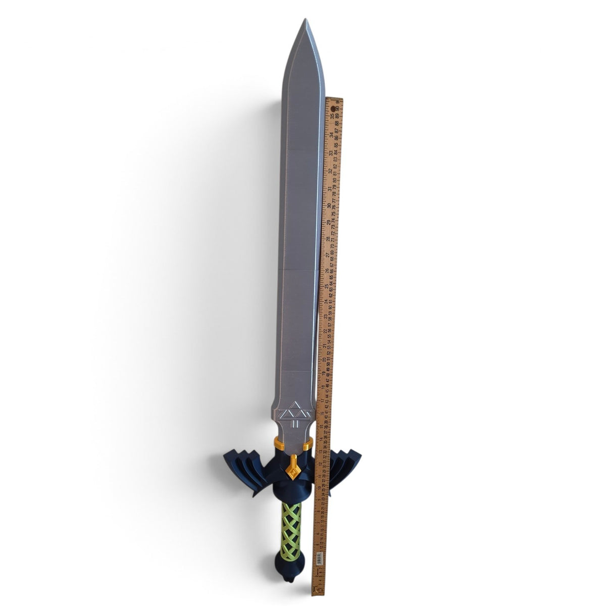 Legendary hero sword cosplay replica hilt and gem detail view