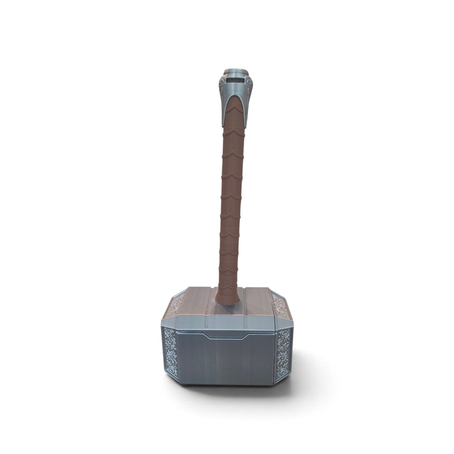 Norse thunder god war hammer Mjolnir cosplay replica side view