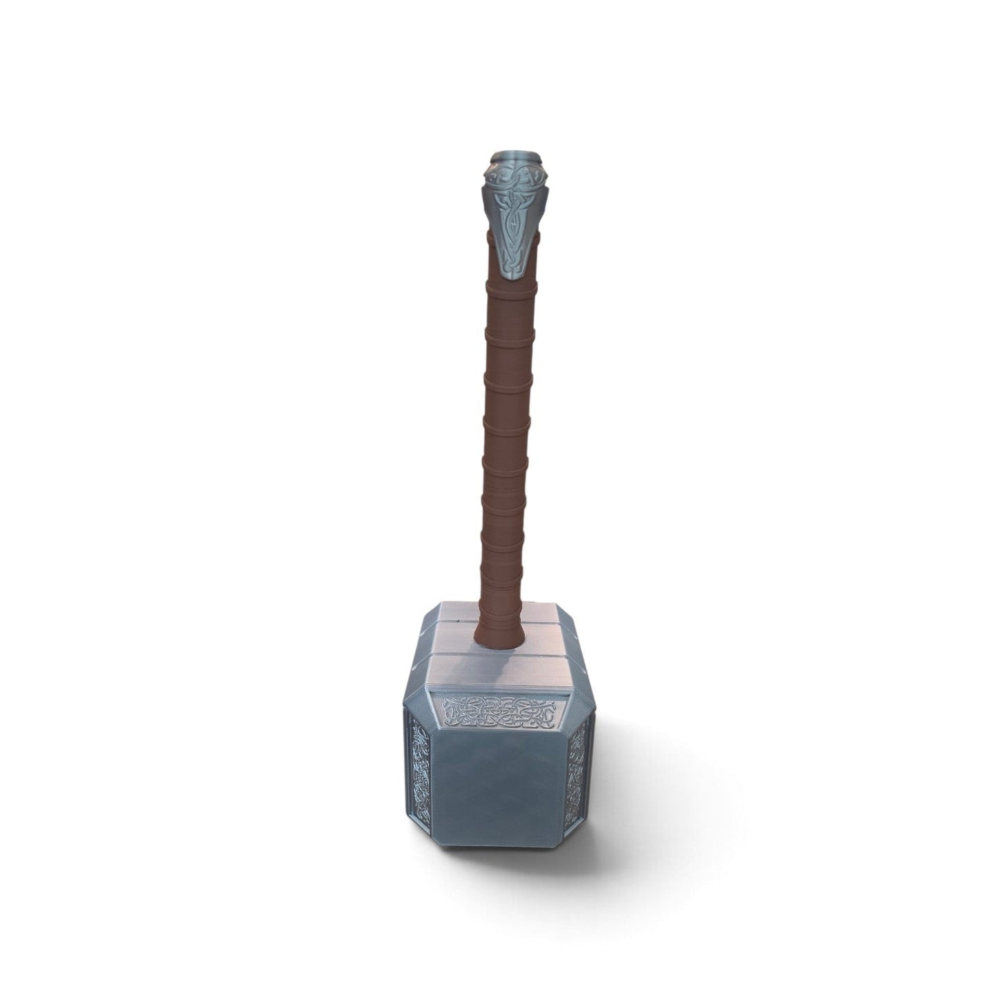 Norse thunder god war hammer Mjolnir cosplay replica angle view