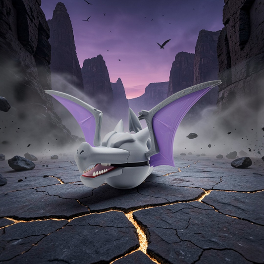 3D Printed Ancient Wing Creature Ball Collector Display Figure