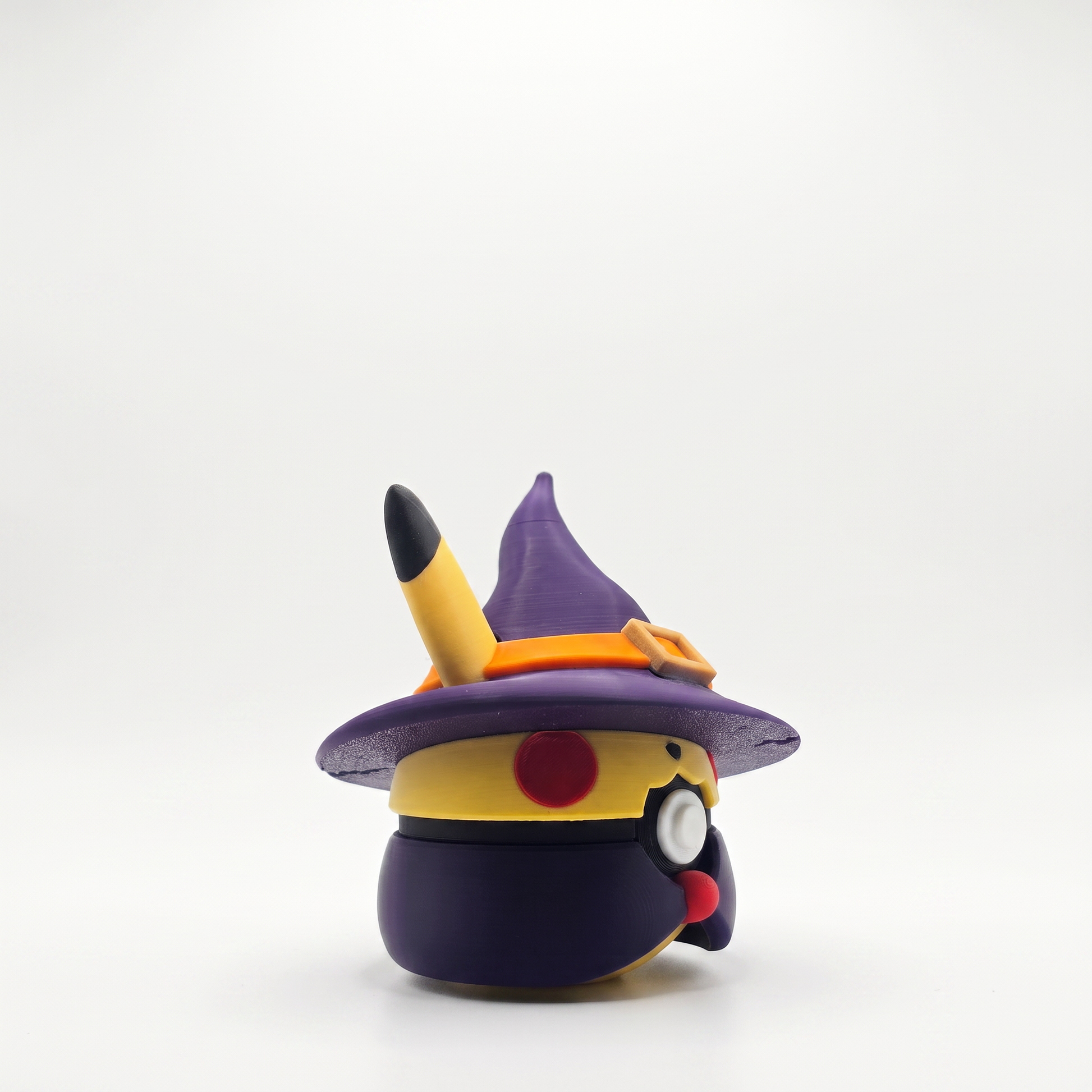 Halloween witch electric mouse creature ball collector figure side view