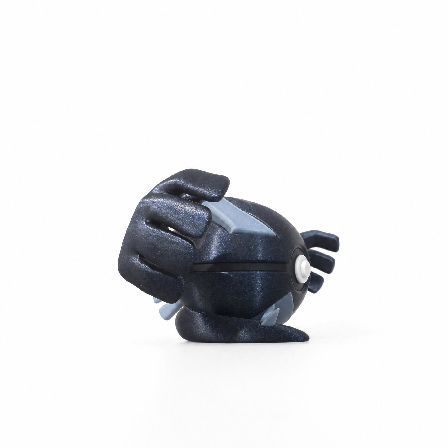 Close up of the shadow creature ball showing full dark silhouette profile and ear crest detail
