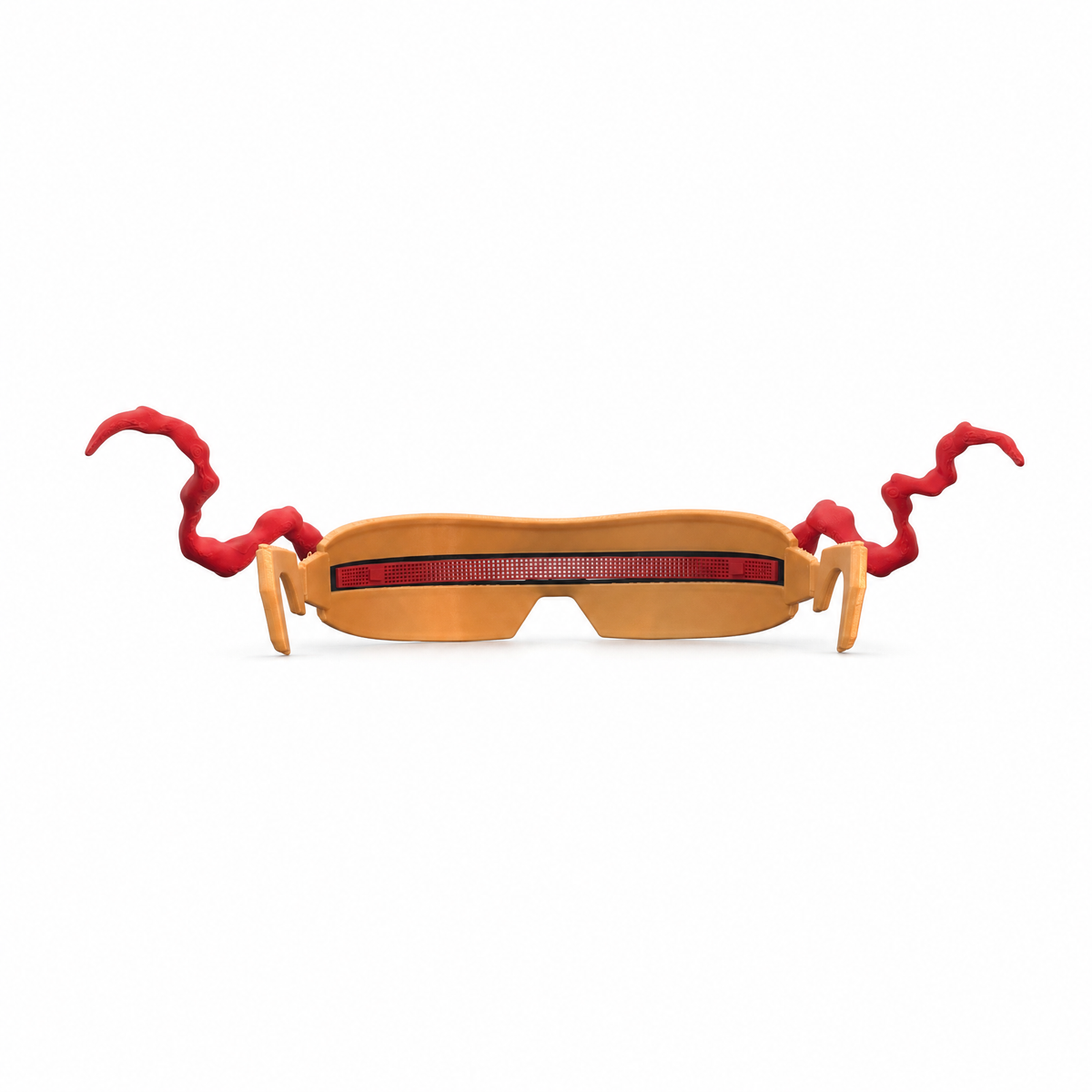 Gold Energy Beam Hero Visor Cosplay Wearable
