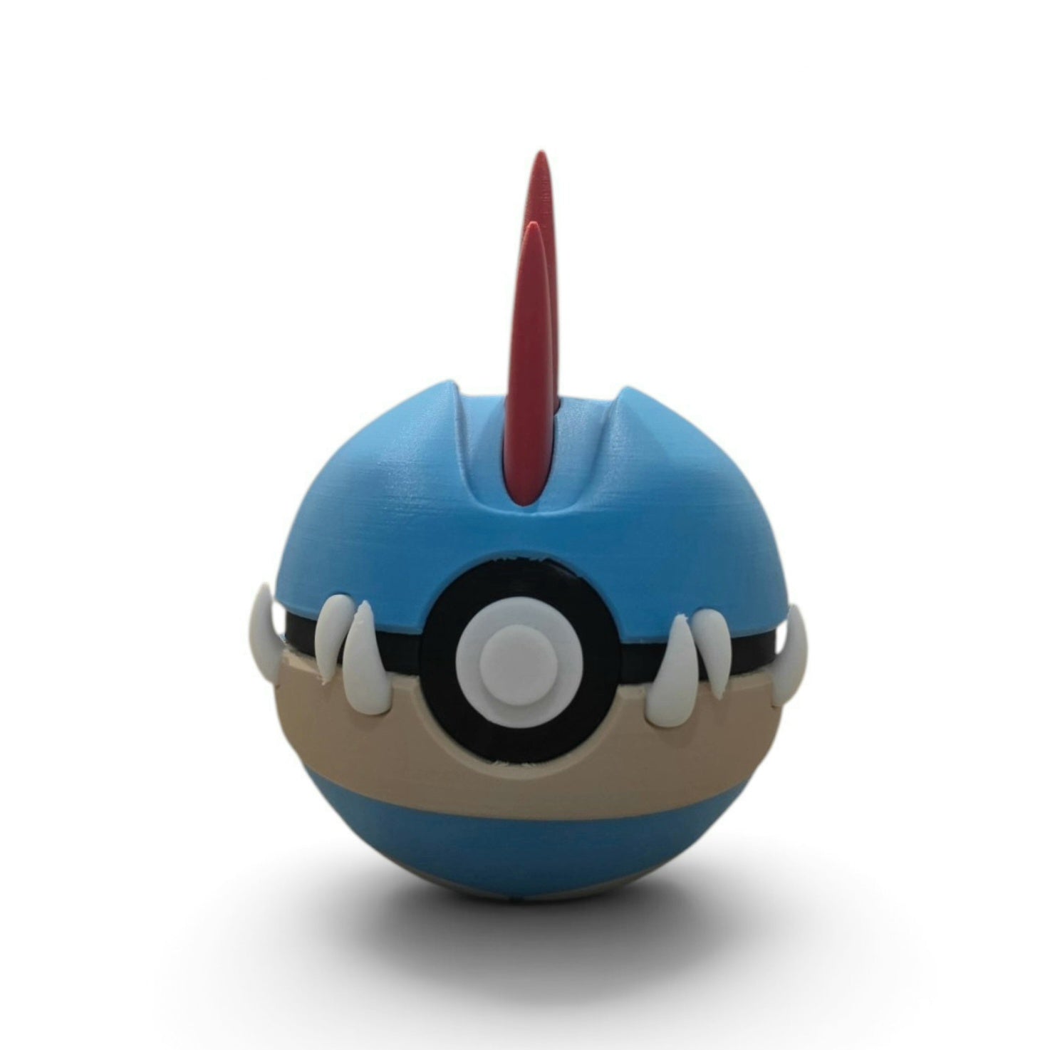 Blue crocodilian fang spike water type creature ball collector figure main view