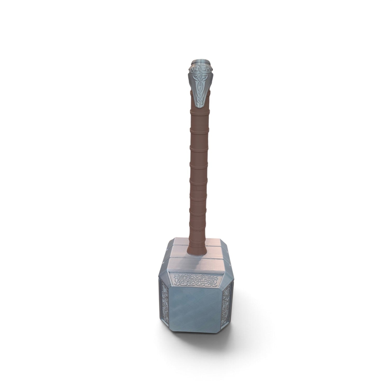 Norse thunder god war hammer Mjolnir cosplay replica detail view