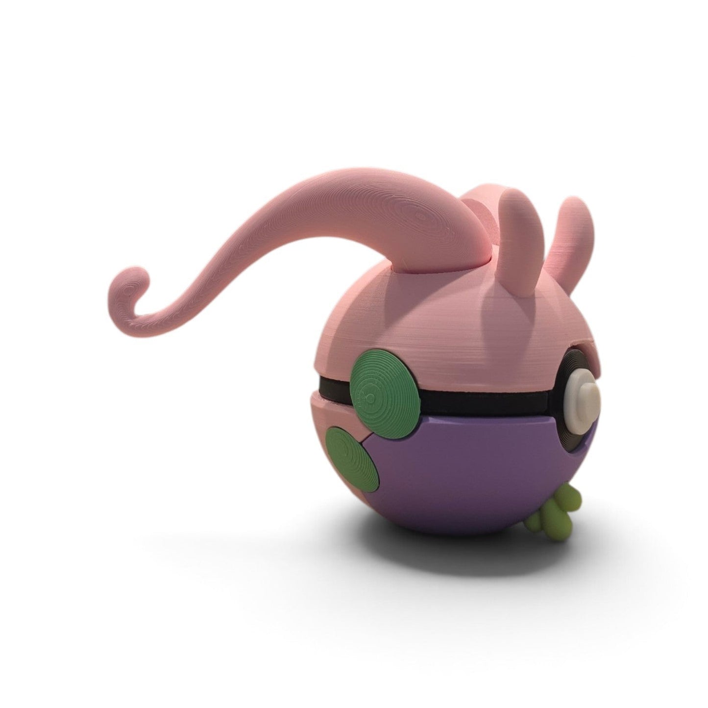 Pink dragon snail antenna slime creature ball collector figure side view