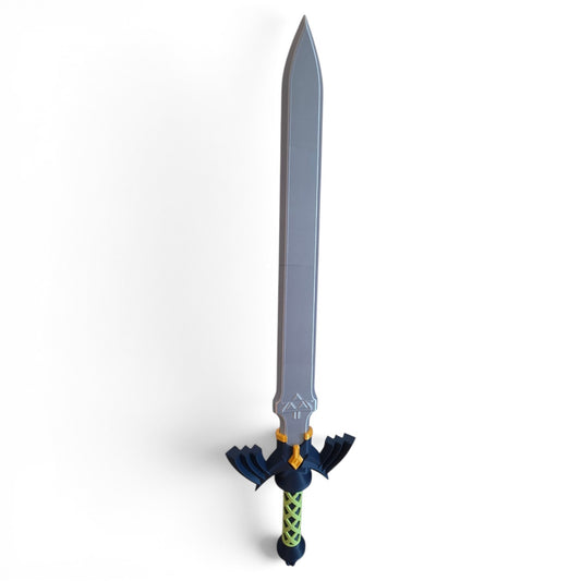 Legendary hero sword cosplay replica main view showing hilt and blade