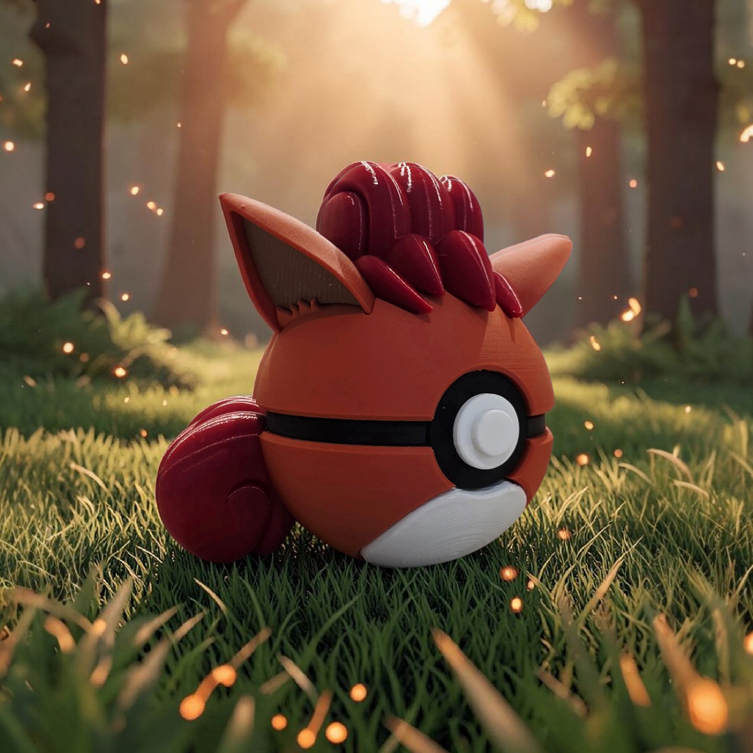Ember Fox Flowing Tails Creature Collector Ball
