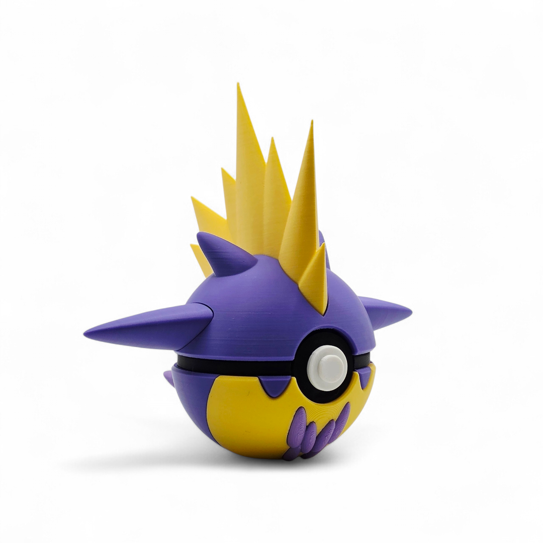 Close up of the punk lizard ball showing spiked accent detail