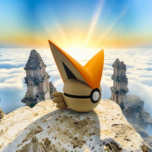 3D Printed Victory Rabbit Creature Ball Mythical Collector Display Figure