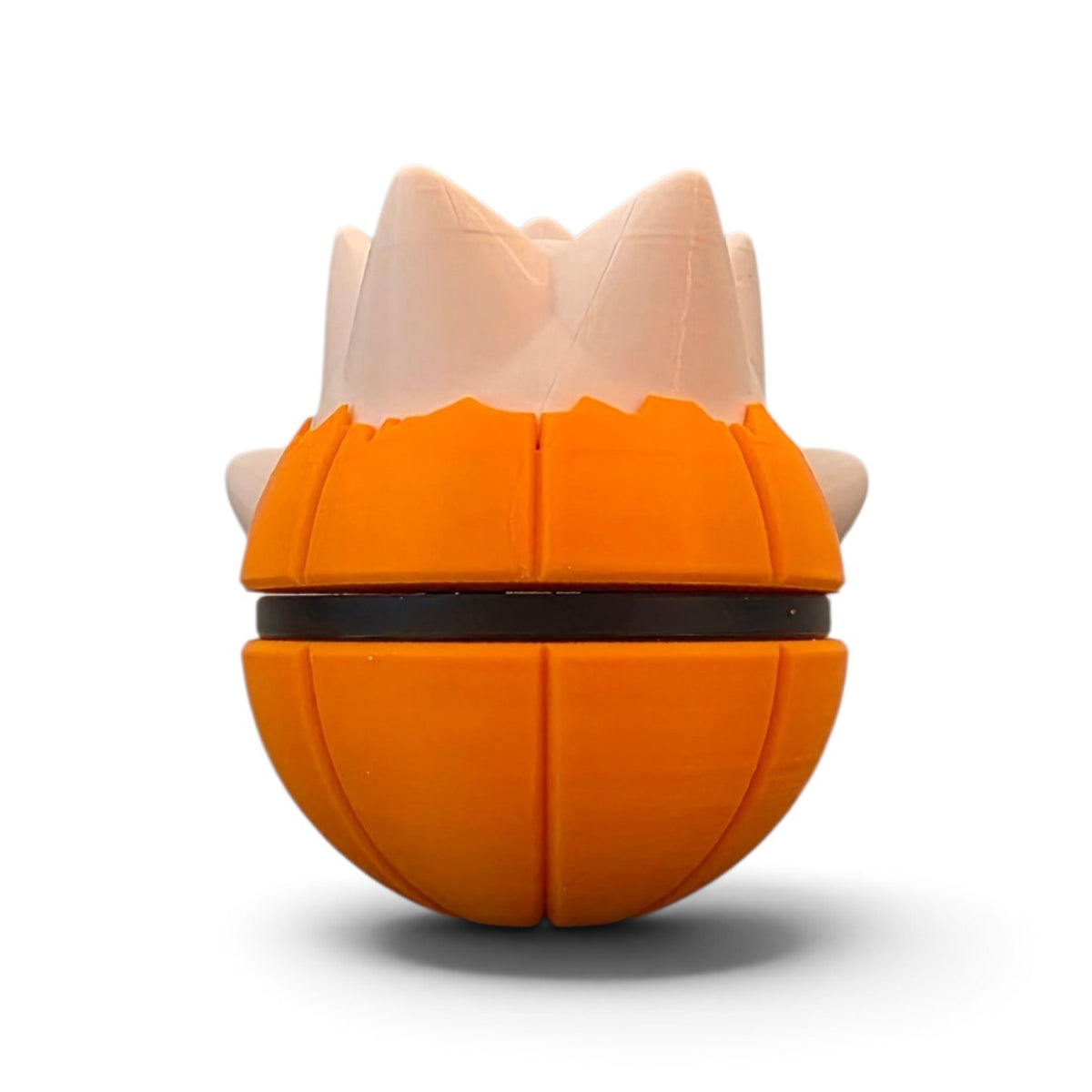 Jack-o-lantern egg hatchling creature ball side detail view