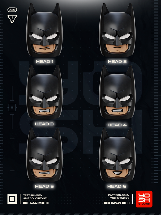 Block Figure Dark Knight Helmet Interchangeable Mouth Add-On