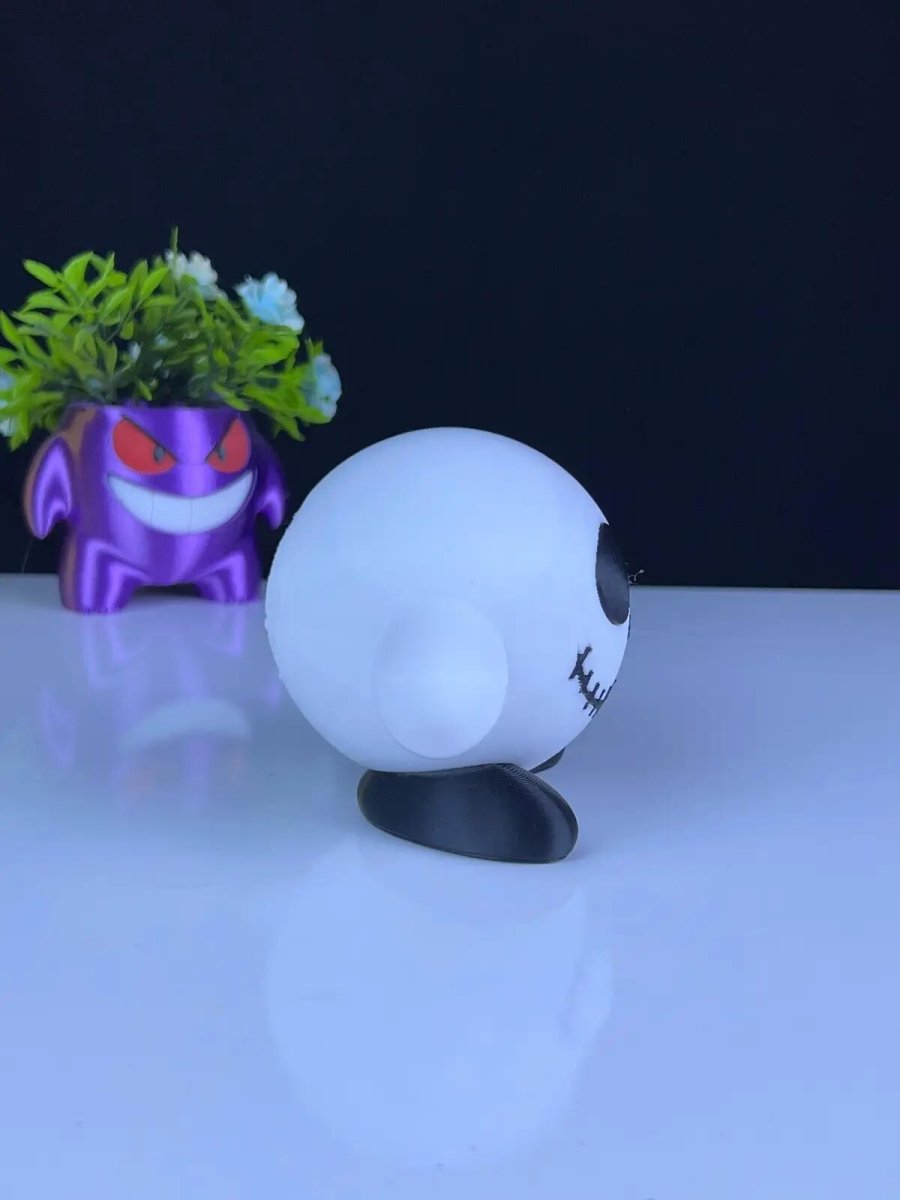 Skeleton Kirby 3D Printed Figurine – Spooky Cute Mashup - HypedAnubis3D