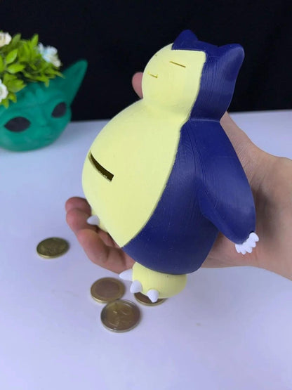 Snorlax Piggy Bank 3D Printed – Pokémon - Inspired Coin Holder - HypedAnubis3D